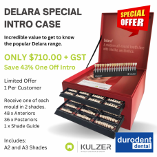 Kulzer DELARA Acrylic Teeth Special INTRO Small Assortment Case - Shades: A2/A3 - 48 Anteriors / 36 Posteriors 66077520 - LIMITED OFFER - Strictly 1 Per Customer Only